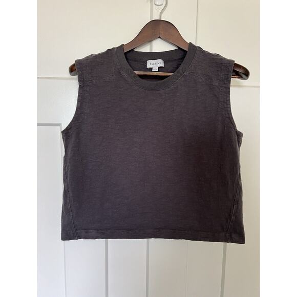 Evereve Tops - Evereve Womens Large Crop Top Gray Athleisure Sportswear